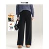 Women's Thickened Fleece-Lined Elastic Waist Straight-Leg Trousers