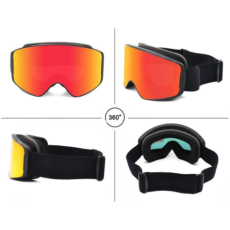 Magnetic Ski Goggles With Anti-Fog Double-Lens Men Adults Snowboarding Windproof Vision Protection