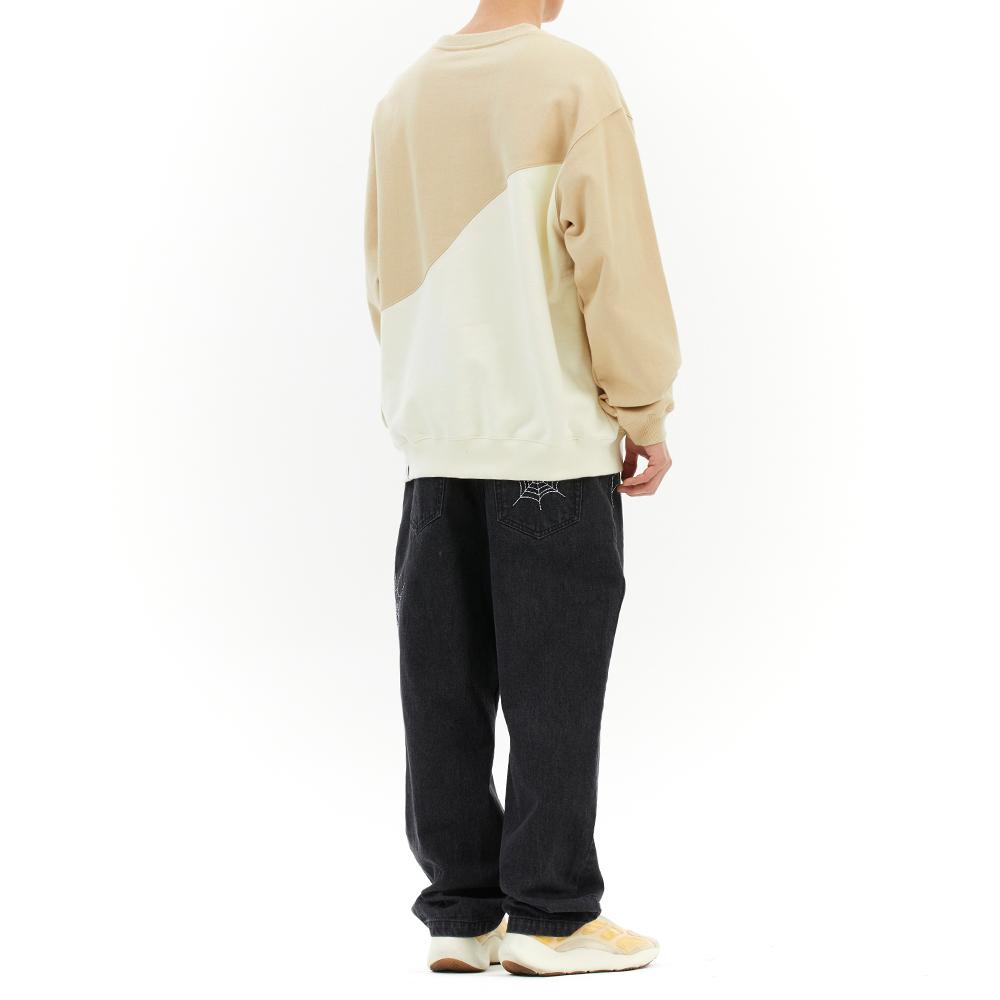 MAHAGRID Color Block Sweatshirt Beige(Mg2Dsmm445A)