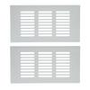   Vent Grille Heat Dissipation Aluminum Alloy Silver Rectangular Ventilation Grille Cover for Cabinet Closet RV  