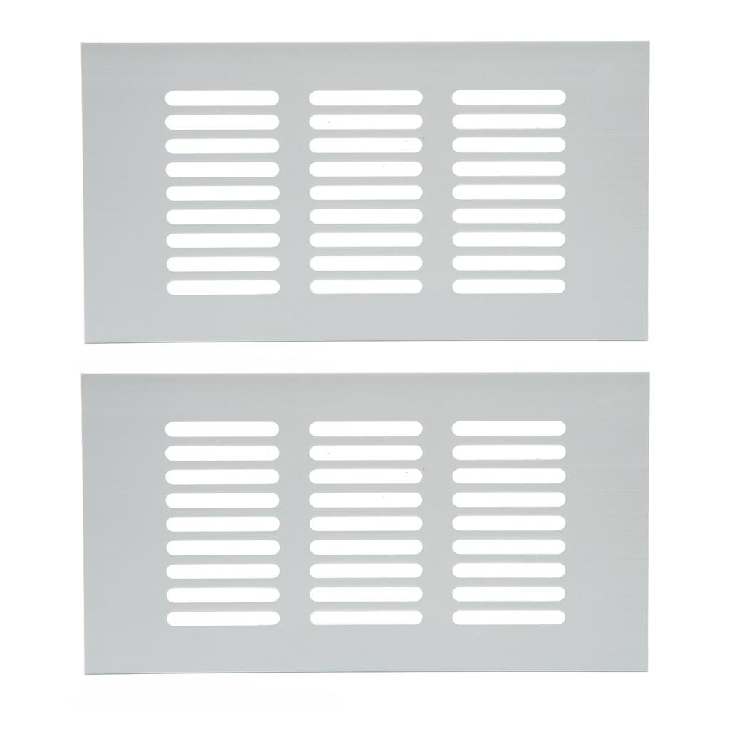 Vent Grille Heat Dissipation Aluminum Alloy Silver Rectangular Ventilation Grille Cover for Cabinet Closet RV