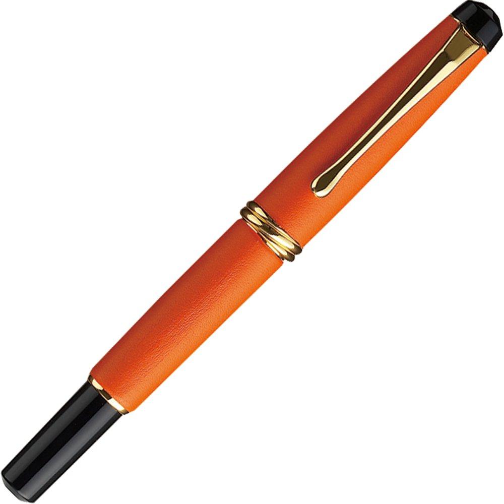 

Kuretake Yume Ginga Brush Fountain Genuine Pen, Pen, Leather, Orange, DAY140-16