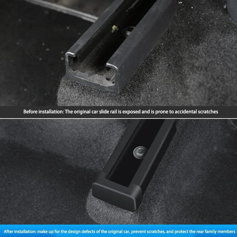 For Tesla Model 3 Y Juniper 2025 Rear Seat Slide Rail Soft Rubber Plug Protection Car Interior Function Accessories for Tesla