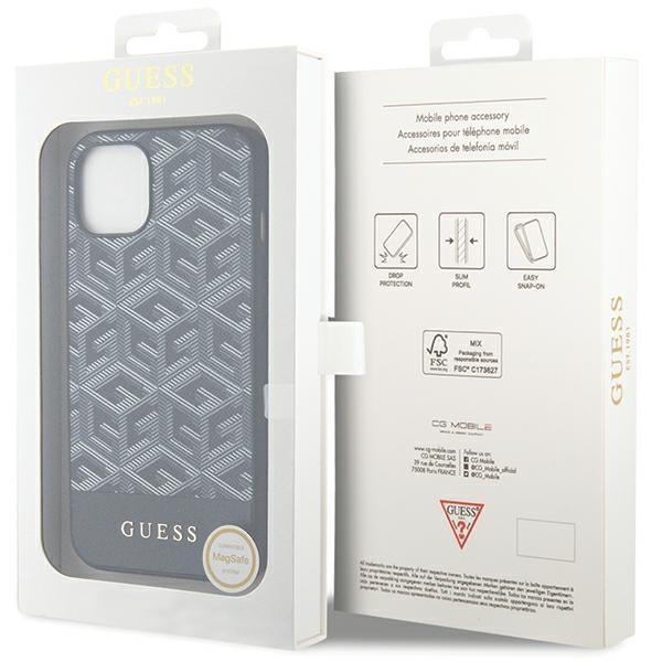 Guess Guhmp15Shgcfsek Iphone 15 / 14 / 13 6.1 Czarny/Black Hardcase Gcube Stripes Magsafe