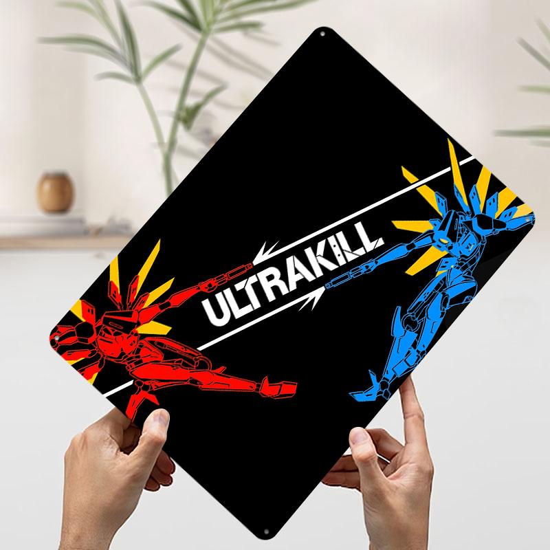 

Ultrakill Game Tin Plaque Poster Customized Wall Art Retro Vintage Metal Signs for Man Cave Coffee Bar Accessories Office Decor 7.9x11.8In(20x30cm)