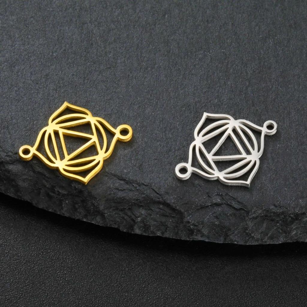 LIKGREAT Yoga Pendant 7Chakra Pendants for DIY Jewelry Handmade Decor Energy Healing Meditation Charm for Bracelet Necklace Gift