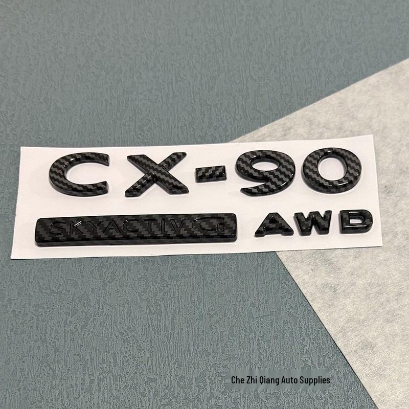 Gloss Black Trunk Badges for Overseas Mazda CX-60 CX-90 SKYACTIVG AWD