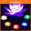 Beautiful Led Lotus Flower Lamp Water Floating Decorative Light With Battery Included For Outdoor And Indoor Use 18cm Red