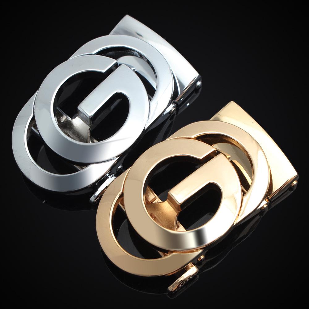 **Hongsheng Men's Zinc Alloy Automatic Belt Buckle with Classic Logo**