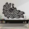 1 szt. Pawie metalowe ścienne sztuki, metalowa sylwetka dekoracyjne malarstwo, pawie ścienne dekoracje ścienne żelazne sztuki wystrój domu naklejki ścienne dzieła sztuki
