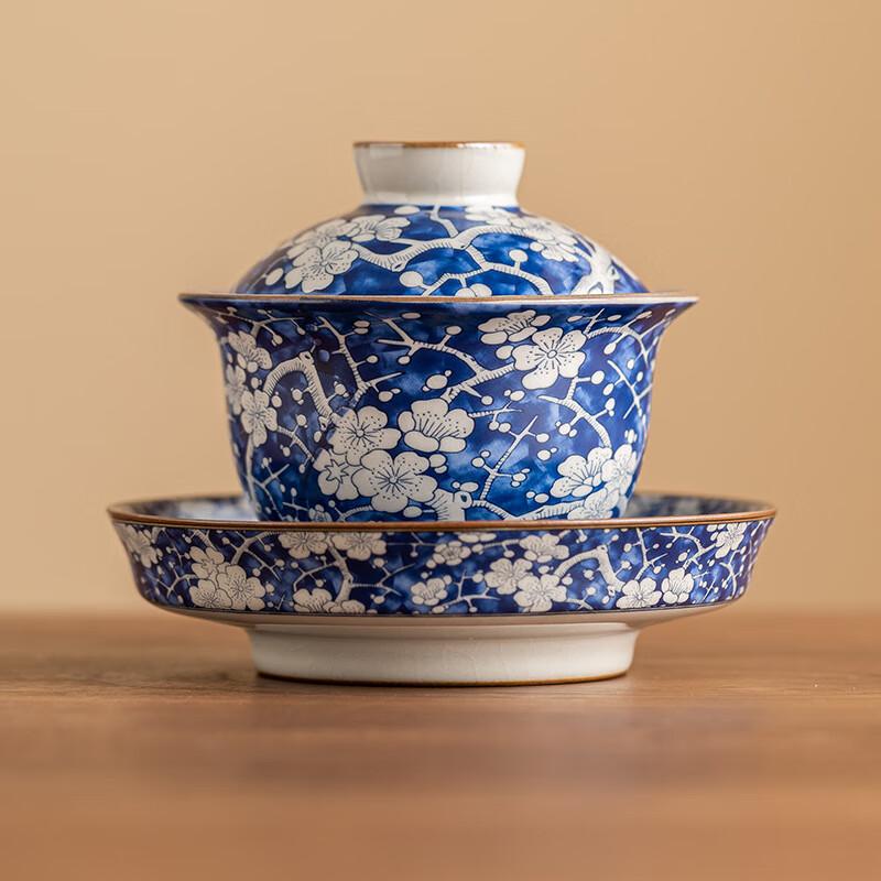 

Ручная работа, печь ручной работы, ледяная глазурь, сливово-синий и белый гайвань для чая