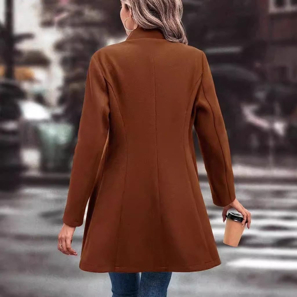 Damenjacken mit Knöpfen, Herbst, lässige Windjacke, Mäntel, Jacke, Oberbekleidung mit Taschen