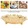 Retro Embossed Turkish Serving Tray Gold Round Flower Tray Metal Coffee Tea Tray  Outdoor Use
