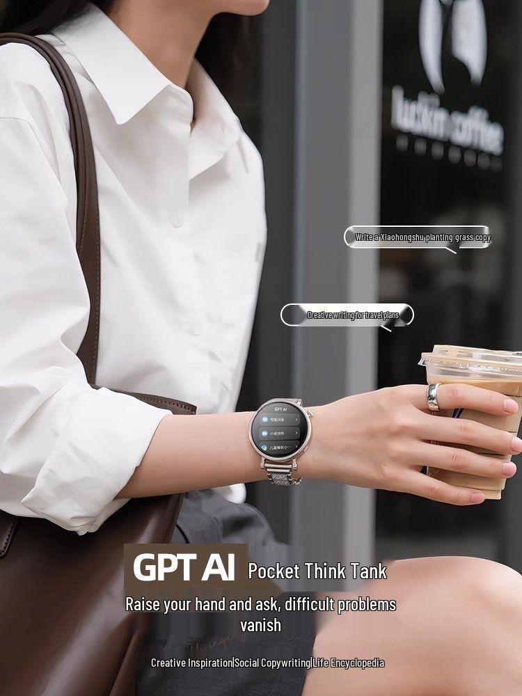 Damen-Smartwatch 2025: Bluetooth-Anrufe, Multifunktional mit Herzfrequenzmesser für Smartphone und Laufen.