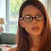Retro  Spicy Girl Glasses Women'S Elliptical Small Frame Fashion Tortoise Leopard Pattern Glasses