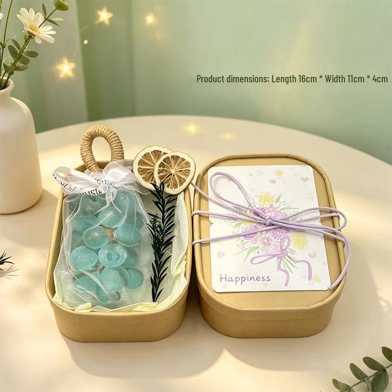Handmade Crystal Grape Cluster Soap Gift Set - Transparent Simulation Grape Soap