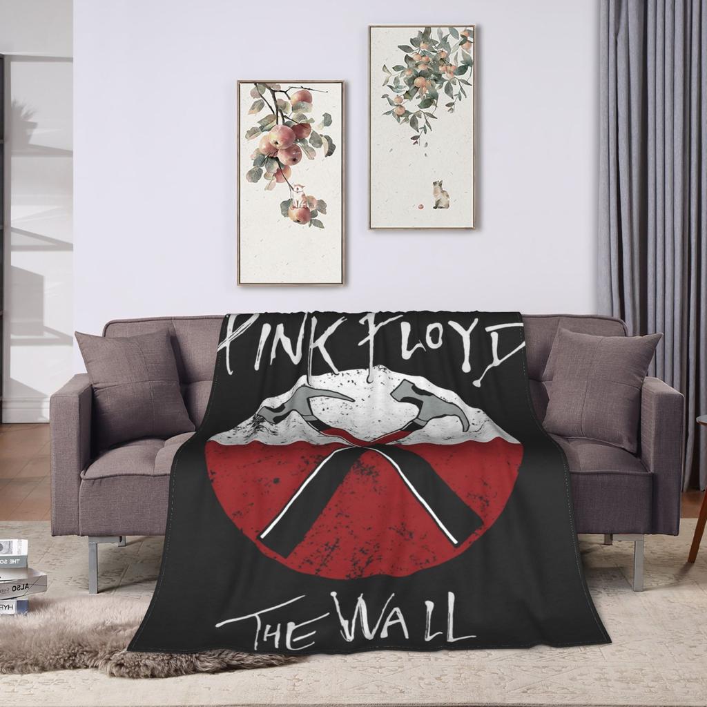 Flannel Blankets Warm Soft Throw Blanket for Couch Bed Camping Floyded Rock Me Pinks Bedspread Sofa Bed Cover