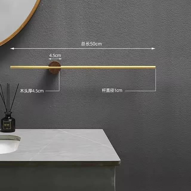 40/50cm Towel Rack Towel Hanger Bath Towel Holder Wood Wall Hanging Towel Bar Bathroom Shelf Kitchen Storage RacK Home Accessory