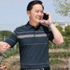 T-shirt a maniche corte Estiva Uomo di mezza età Seta Ghiaccio Maniche a metà Mezza età e Anziano Top Largo Padre Camicia POLO