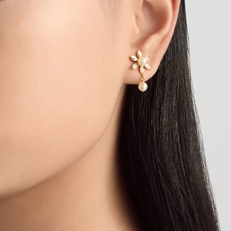 Dior Gold Plated Metal Earrings Women's Gold E4004WOMCY_D03S