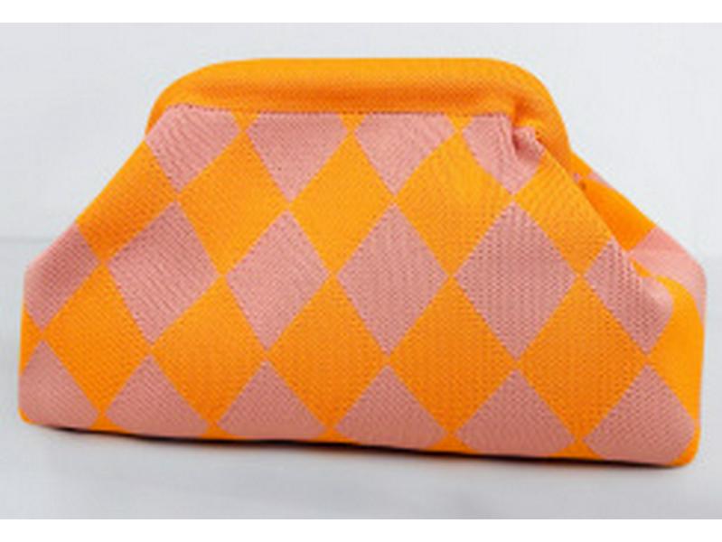 2025 Nuova Borsa a Maglia a Grande Capacità con Motivo a Righe, Versatile Color Block Flyknit