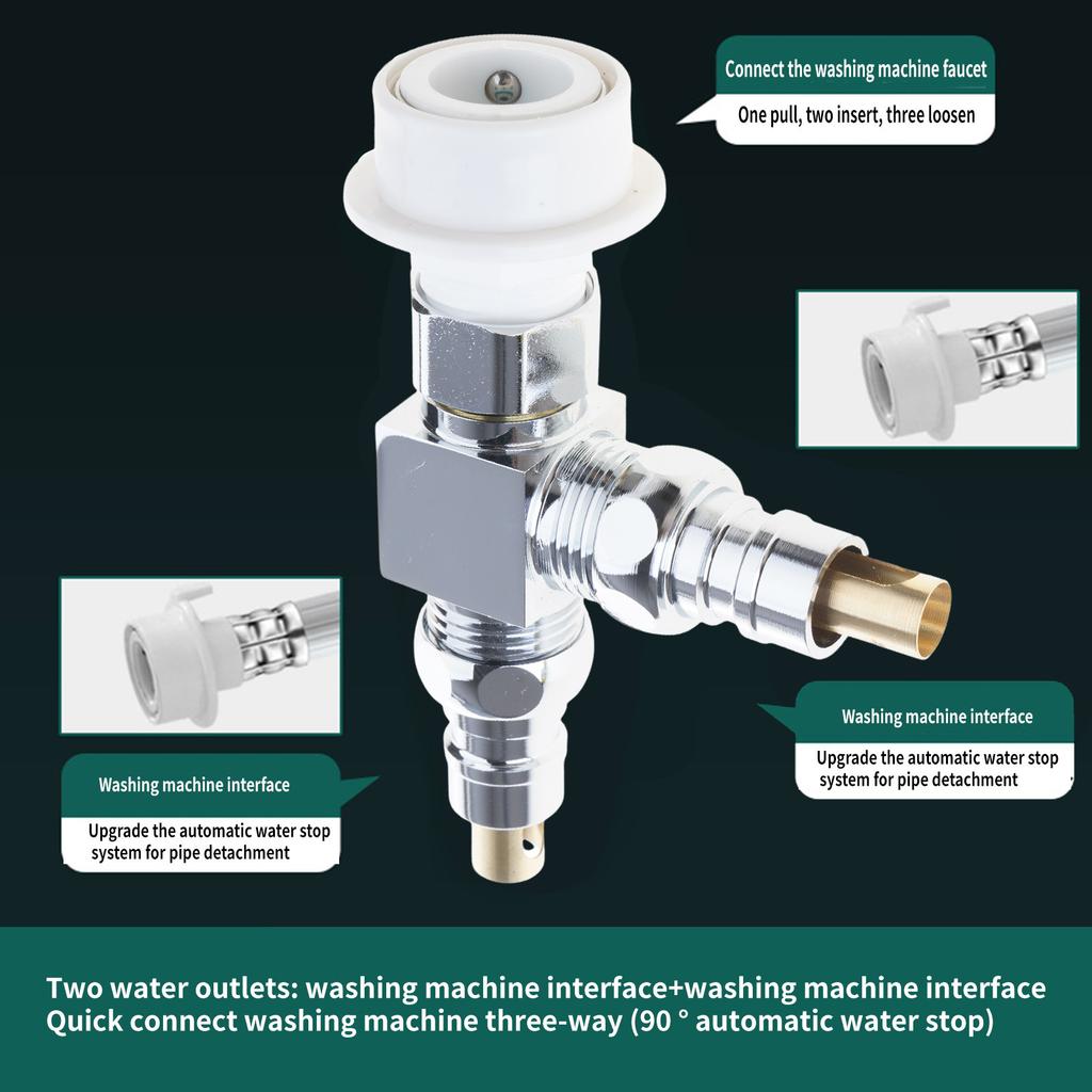Adaptér na vodovodní baterii pro pračku Rozdělovač vody Zařízení pro odklon přívodu vody Rozdělovač/Přepínač pro vodovodní baterii pračky