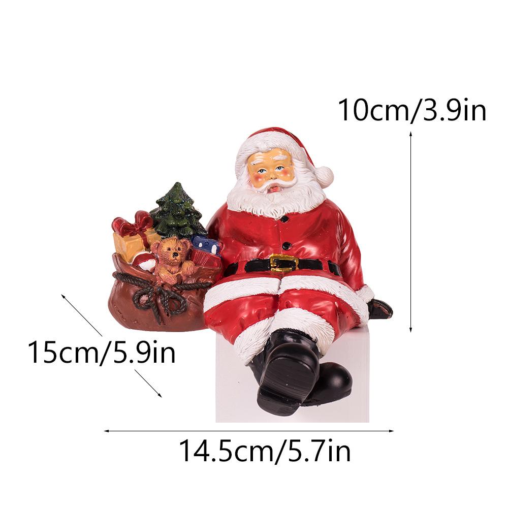 1pcs Santa Claus Table Ornaments Home Christmas Gift Scene Christmas Decoration Resin Crafts