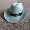 Suede Cowboy Hat Men And Women Curled Brim Western Cowboy Hat Solid Color Classic Hat  Cowboy Hat  Chapeau Homme