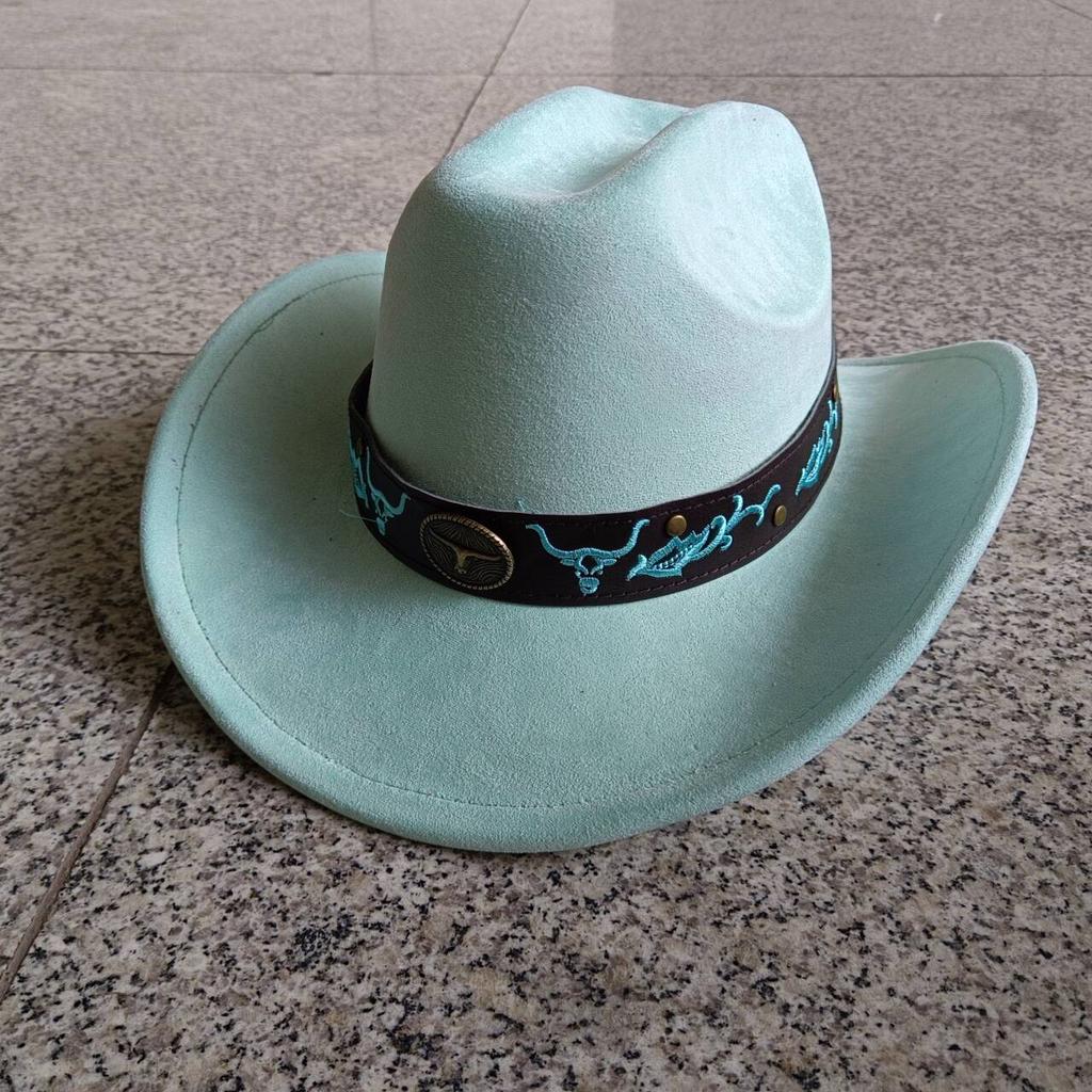 Suede Cowboy Hat Men And Women Curled Brim Western Cowboy Hat Solid Color Classic Hat Cowboy Hat Chapeau Homme