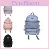 Spacious Ulzzang Nylon Backpack For High School Girls With Soft Handle And Zipper Pocket