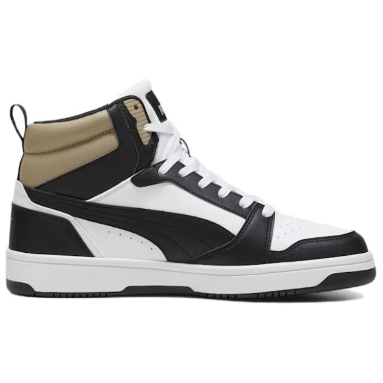 New PUMA REBOUND Abrasion Resistant High Top Skateboard Shoes Unisex Black White 392326-22