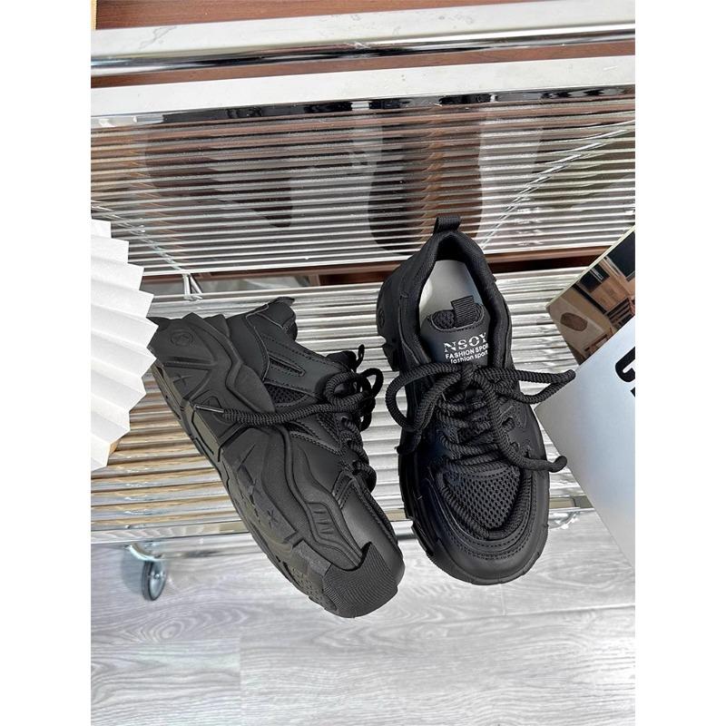 

Thick-soled dad shoes women s autumn new leather surface breathable small man showing feet small casual sports shoes women s trend 40