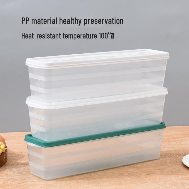 Rectangular Transparent Noodle Storage Box - Fresh-Keeping Kitchen Container for Japanese Food or Ice Cream.