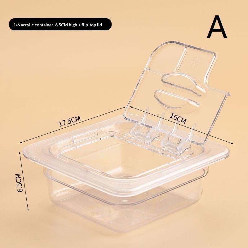 Acrylic Display Box Commercial Small Ingredient Tray Fruit Salad Stall Tool Jelly Quartet Soup Acrylic Portion Basin Sauce Box