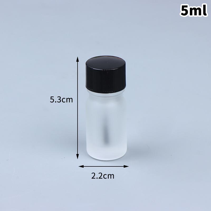 Transparent Glass Nail Polish Bottles Empty Refillable with Brush for Essential Oils and Home ManicureHot Sale