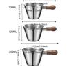 Walnut Handle Coffee  Extraction Cup 304 Stainless Steel Milk Cup Multifunctional Dosing Cup  Cafe