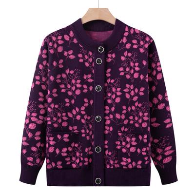 Persoane de vârstă mijlocie și în vârstă Primăvara și Toamna Jachetă Pulover Tricotată Femei Mama Pulover Cardigan Bunică Cămașă Haine pentru Doamne în Vârstă