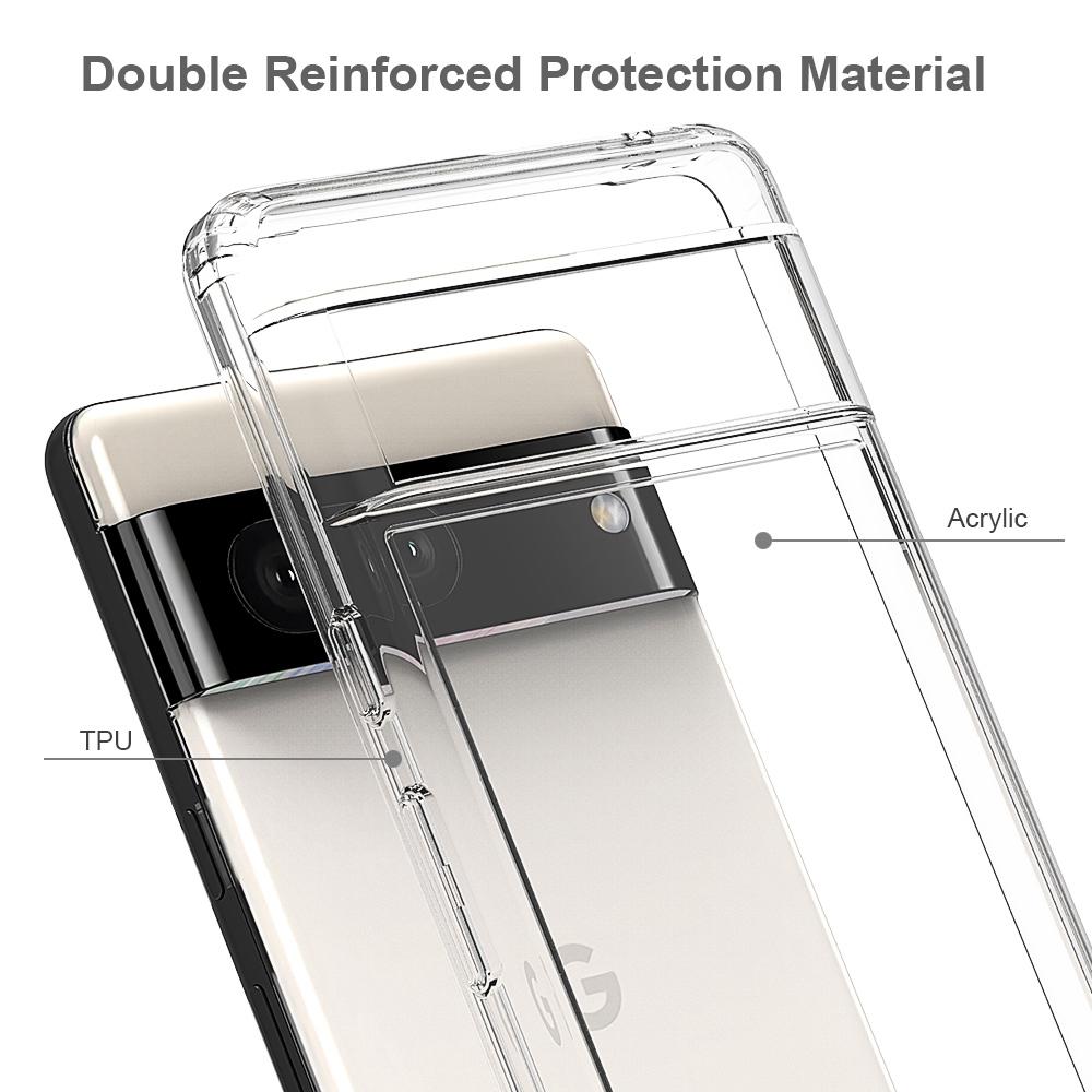 

For Google Pixel 7 5G TPU Frame Acrylic Back Cover Anti-Scratch Transparent Protective Phone Case A