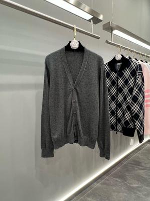 2026 Winter Men's Wool V-neck Cardigan Sweater - MM6 Lazy Temperament Long Sleeve Jacket