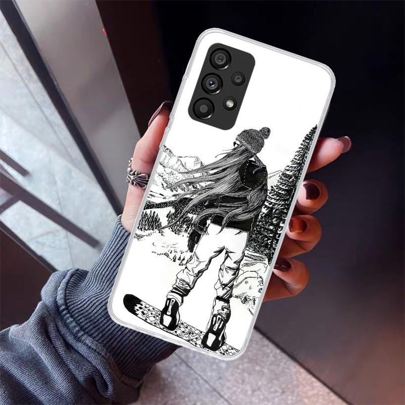 Adventure Snowboarding Extreme Phone Case For Samsung Galaxy A12 A52S A42 A32 A22 A51 A50 Note 20 Ultra 10 S10 Plus A71 A70 A31