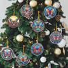 8 PCS Crystal Hanging Home Wall Decor Graceful Butterfly Acrylic Christmas Tree Single-Sided Wreath Elk for Xmas Tree Wall Decor