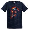 Furious Blue Wolf Animal Graphic T Shirt Art Fire Claw Roar Fury Tee
