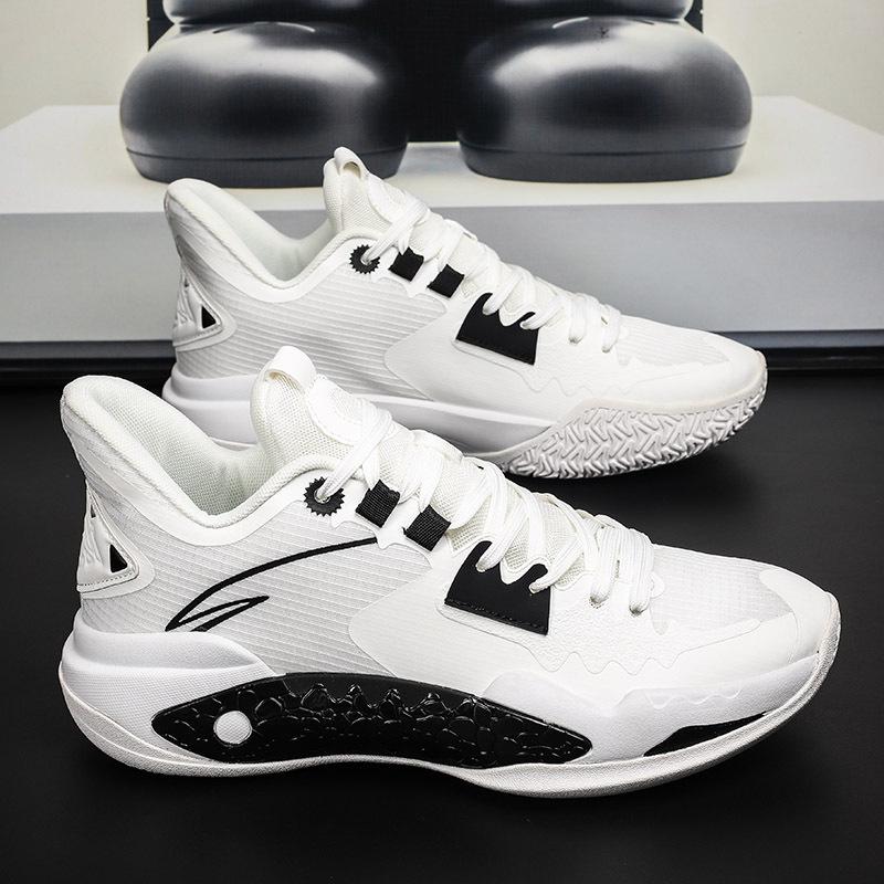 Guochao Youth Anti-skid Shock Absorption Professional Practical Basketball Shoes Men's Versatile Breathable Wear-resistant Couple Jogging Sports Shoes