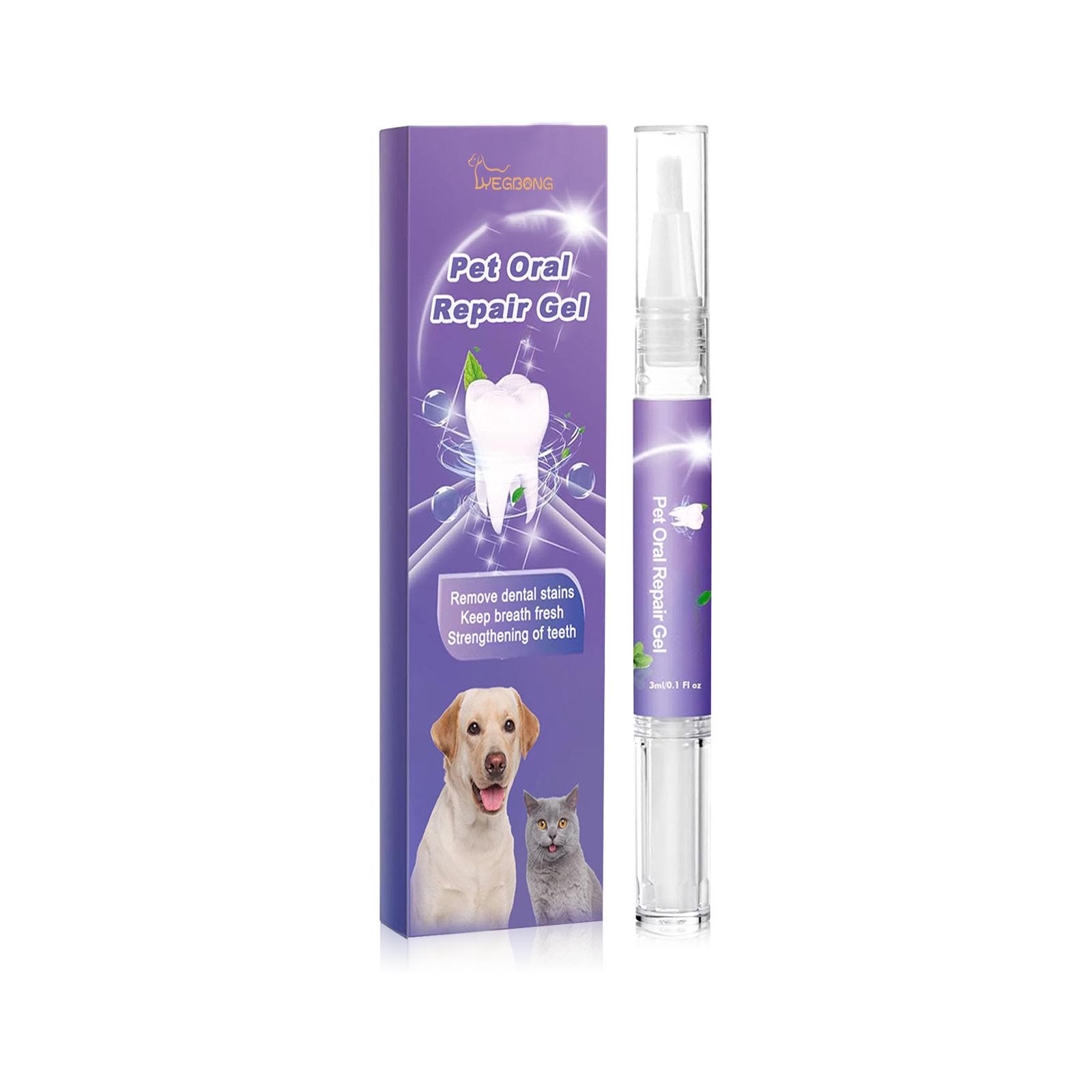

Yegbong Pet Oral Care Gel for Deep Cleaning Dogs and Cats Teeth Stains