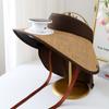 Thissun Sun Hat Unisex Korean Style UV Protect Foldable Wide Brim Sunscreen Beach Hat with Built-in Silent Fan