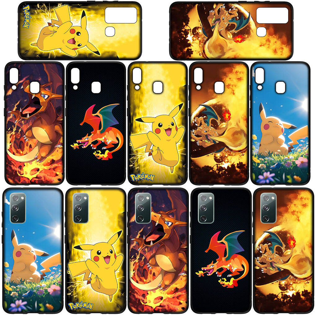 Phone Case for iPhone 17 16 15 Plus Xiaomi Poco F8 F7 X7 X6 M8 C85 C75 C71 Redmi Note 14 12 11 13 Pro Max A4 14C 13C 15C Pikachu Charmander Pokemon GO