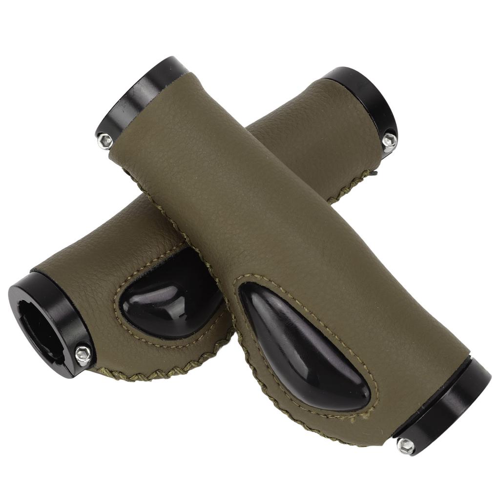Artificial Leather Bicycle Grips Liquid Silicone Palm Pad Shock Absorption Handlebar Cover for Bike