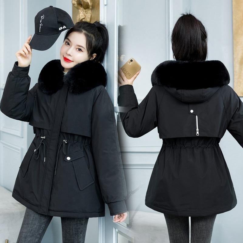 Short pie overcomes women's new winter velvet thickened student cotton clothes loose waist cotton coat