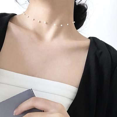 Dames Parel Zoetwater Ketting Zilveren Ketting Luxe Stijl