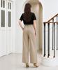 LBYL Beige Straight Wide Summer Pants